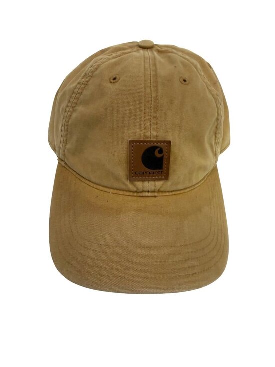 Carhartt Other - Carhartt Brown Canvas Logo Patch Adjustable Baseball Cap Hat Mens